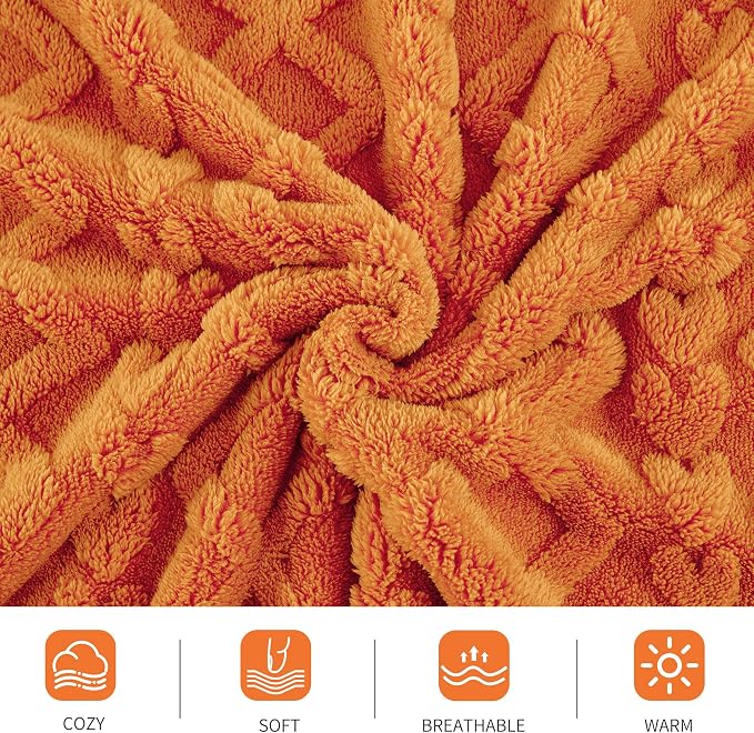 Aganear Fleece Throw Blanket for Bed Couch, Fall Boho Blanket, Warm Gift for - Image 5