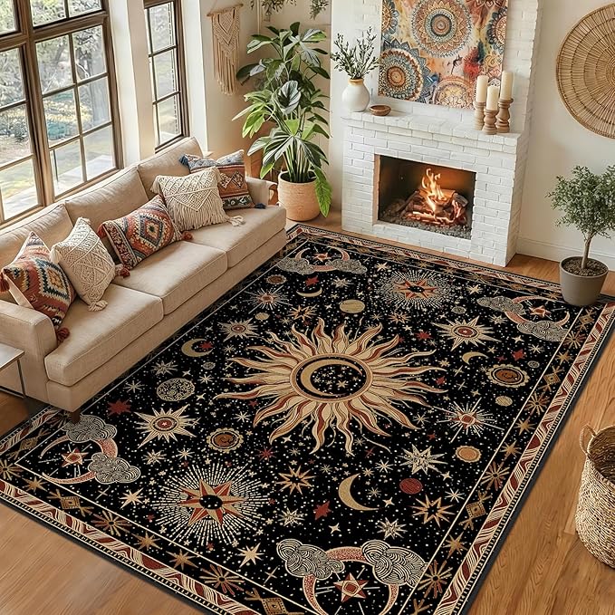Vacuum-Friendly, 8x10 Washable Area Rug by meejou