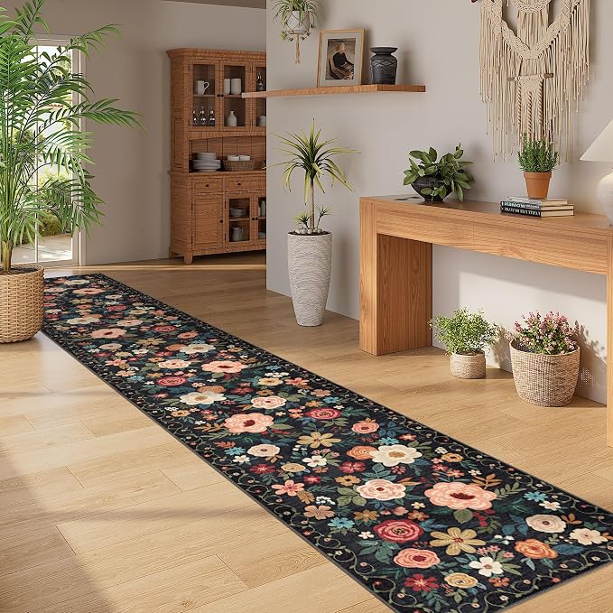 DUKINO 2x12 Washable Runner Rug, Non Slip Long Kitchen Runner Rug, Low Pile - Image 5