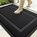 OLANLY Front Door Mat Outside 35x23, All-Season Heavy-Duty Rubber Doormat | Jet by OLANLY