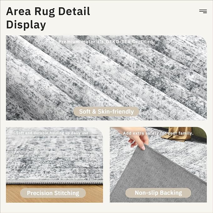 Soalmost Washable Hallway Runner Rug 3x16 Kitchen Entry Rugs Non-Slip, Foldable - Image 6