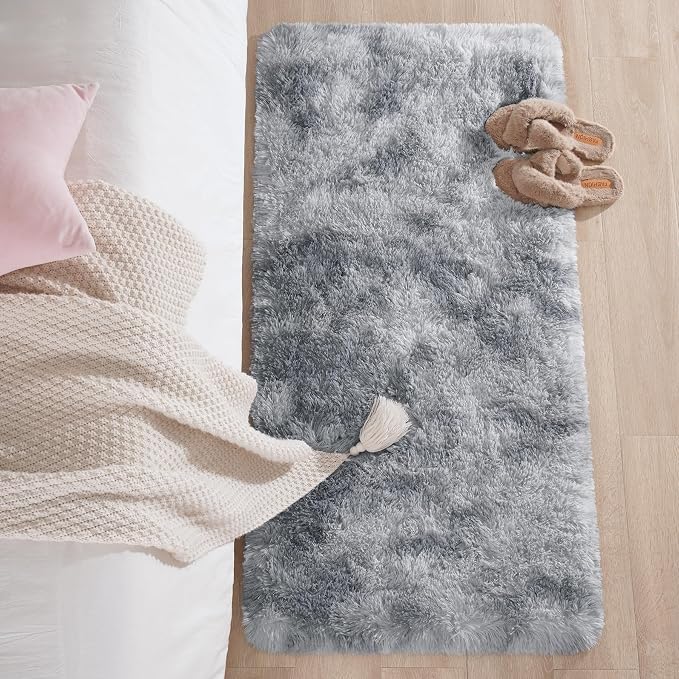 Chicrug Soft Runner Rugs for Bedroom Living Room Plush Fluffy Rug 2x4 | Shag - Image 5