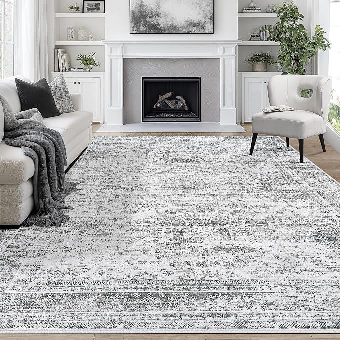Aelenmu 8x10 Area Rugs for Living Room Washable Bedroom Dining Room Grey | by Aelenmu
