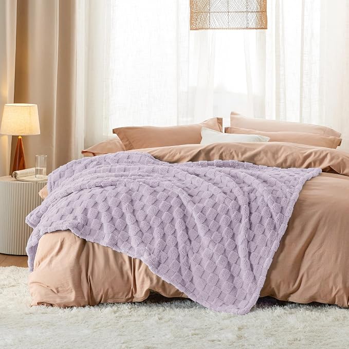 Bedsure GentleSoft Lavender Purple Throw Blanket - Image 6