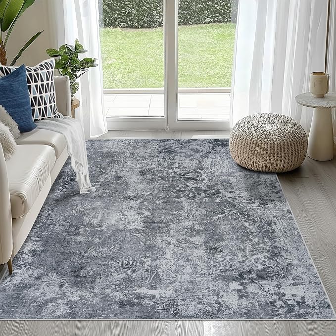 Aelenmu 4x6 Area Rugs for Living Room Washable Bedroom Dining Room Black | by Aelenmu