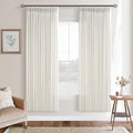 Cream Natural Linen Pinch Pleat Curtains 78 Inches Long 2 Panels | 78 Inch by Twodrapes