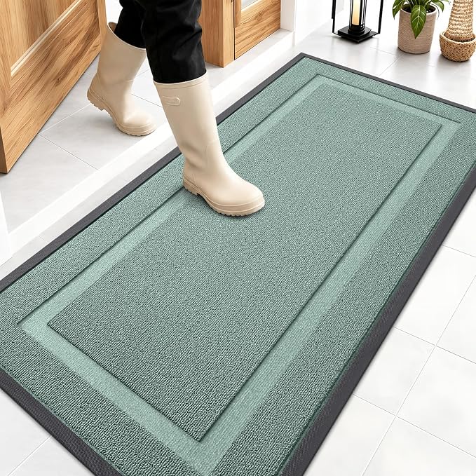 OLANLY Front Door Mat Outside 47x23, All-Season Heavy-Duty Rubber Doormat | by OLANLY