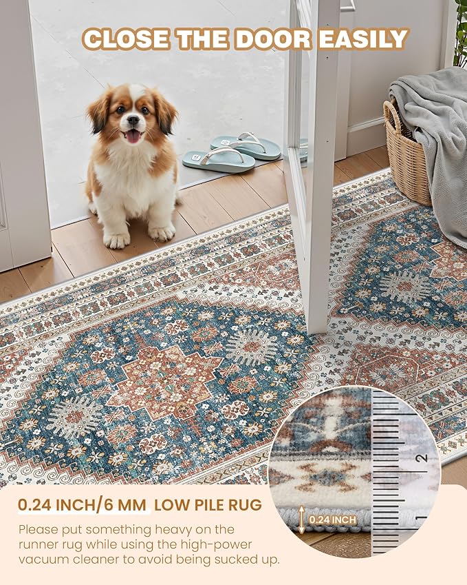 Runner Rug 2x10, Washable Rugs for Entryway Rug, Bathroom Bedroom - Image 6