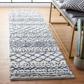 SAFAVIEH Arizona Shag Collection Runner Rug - 2'3" x 10', Ivory & Slate, Moroccan Design, Non-Shedding & Easy Care, 1.6-inch Thick, Ideal for The Living Room, Bedroom, Dining Room (ASG741M-210)