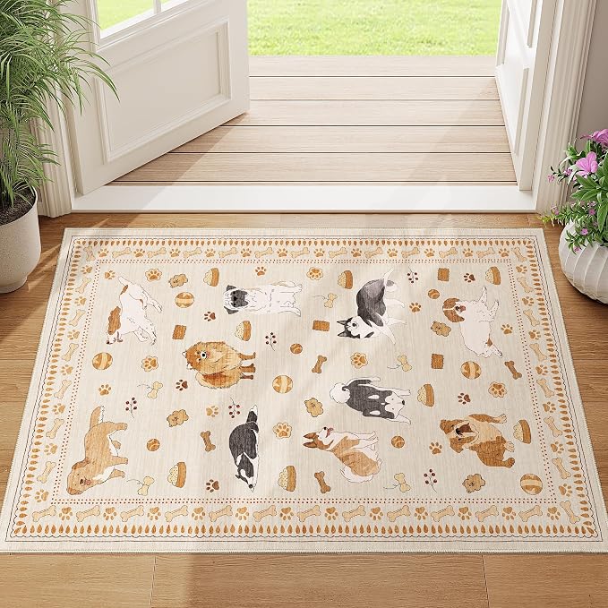 DUKINO 2x3 Bathroom Rugs, Washable Dog Kitchen Rug Non Slip, Stain Resistant - Image 3