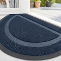 OLANLY Half Circle Front Door Mat Outside 71x47 All-Season Rubber Doormat | Blue by OLANLY