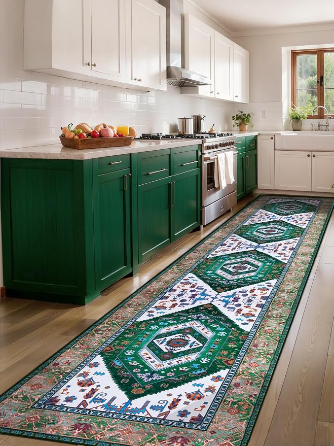 SERISSA 2'6"x12' Washable Non Slip Boho Runner Rug - Image 2