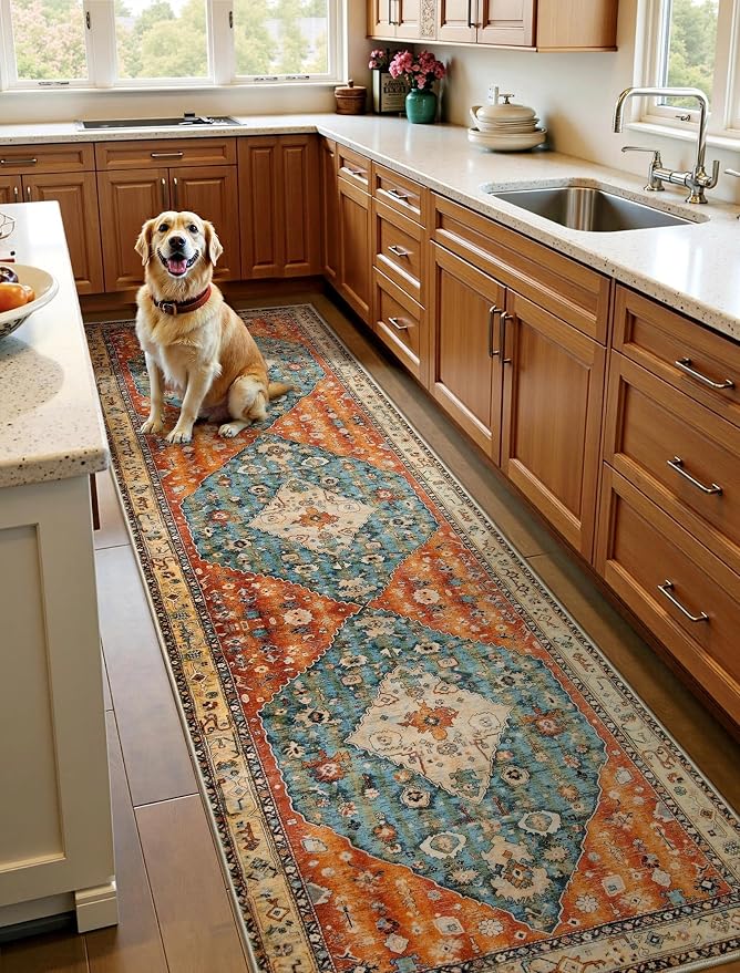 SERISSA 3x10 Washable Non Slip Boho Runner Rug - Image 2