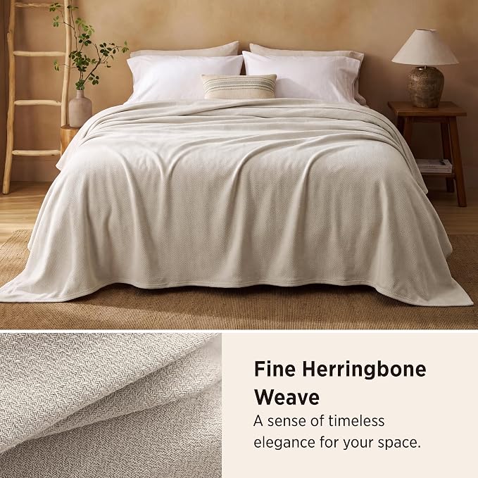 Bedsure GentleSoft 100% Cotton Blanket Queen Size - Image 2