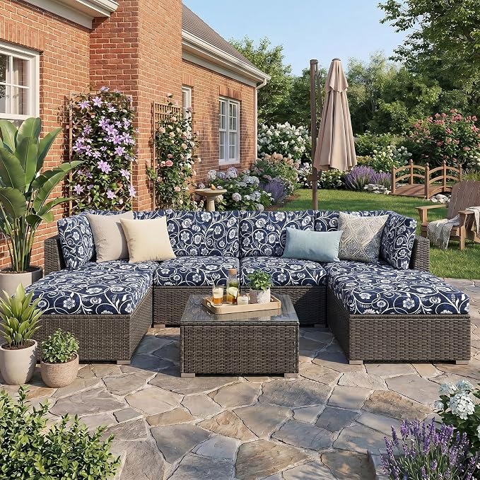 Waterproof Outdoor Cushion Covers, Stretch Patio Slipcovers | UV Resistant - Image 2