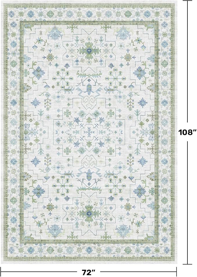 Cream Oushak 6x9 Bedroom Rug - Image 2