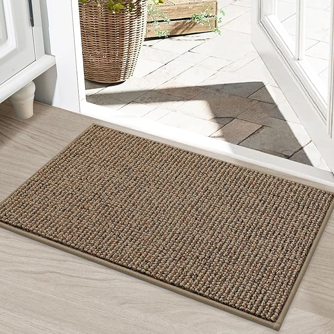 BEQHAUSE Dirt Trapper Door Mat 20" x 32", Non-Slip Washable Doormats, Low by BEQHAUSE