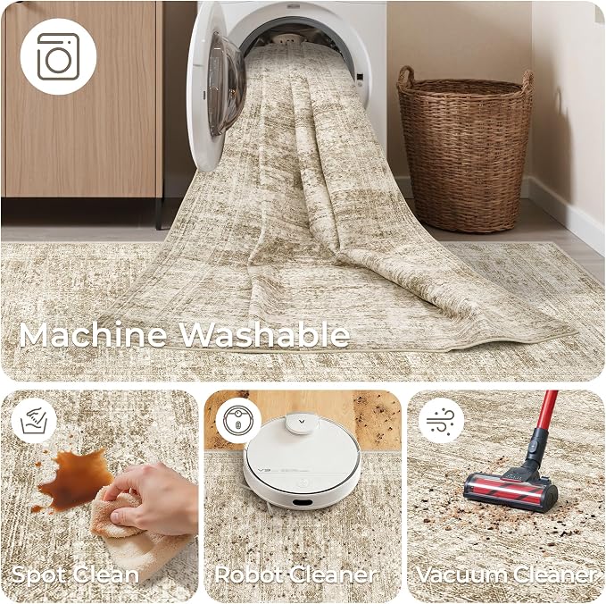 2x3 Rug Non Slip, Small Washable Entryway Rug, Runner - Image 8
