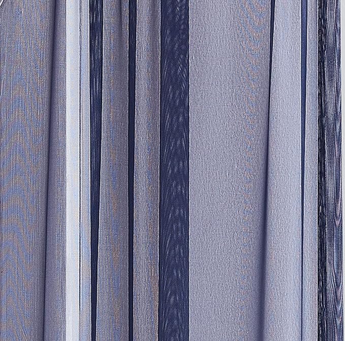 LinenZone Navy Window Scarf Valance in 216 Inch Size. Use Window Scarves as Canopy Bed or Backdrop Curtains, Curtain Scarf, or Sheer Fabric for Draping. (Amazing 55 x 216, Navy)