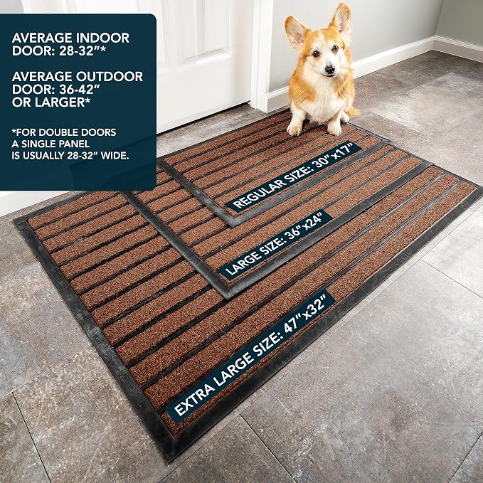 Ubdyo Extra Durable Door Mat Outside Entrance | Dirt Trapping, Non-Slip Backing - Image 3