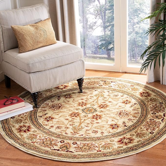 SAFAVIEH Lyndhurst Collection 10' Round Ivory/Ivory LNH212L Traditional by Unknown
