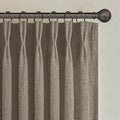 Extra Short 45 Inch Dark Flax Light Filtering Kitchen Curtains 2 Panels Set by PleatedDrapes