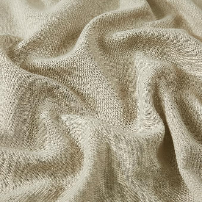 Vision Home Sand Pinch Pleated Full Blackout Curtains Linen Blended Room - Image 8