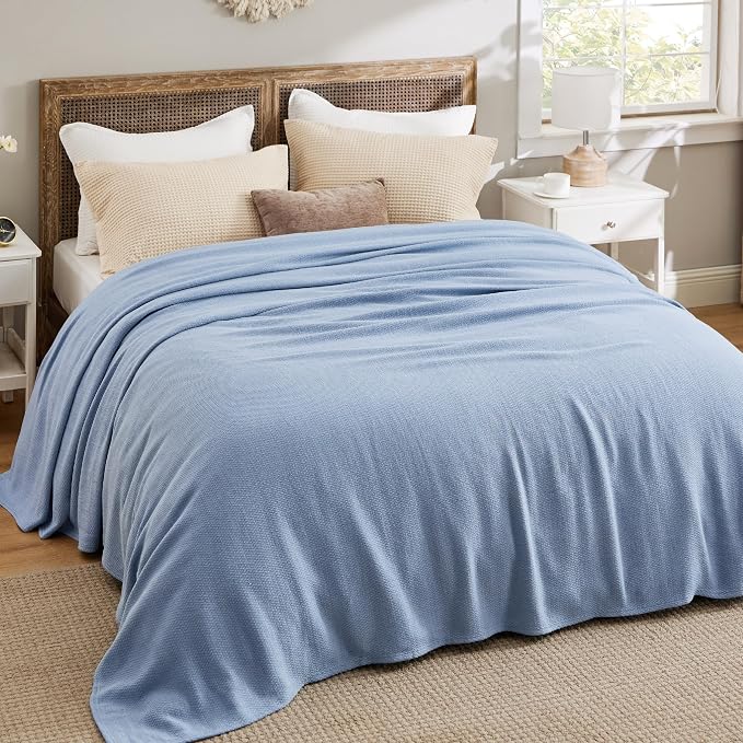 Bedsure GentleSoft 100% Cotton Blanket Queen Size - Image 5