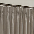 Pinch Pleated Taupe Linen Semi Sheer Curtains 84 Inches Long 2 Panels Set | by Twodrapes