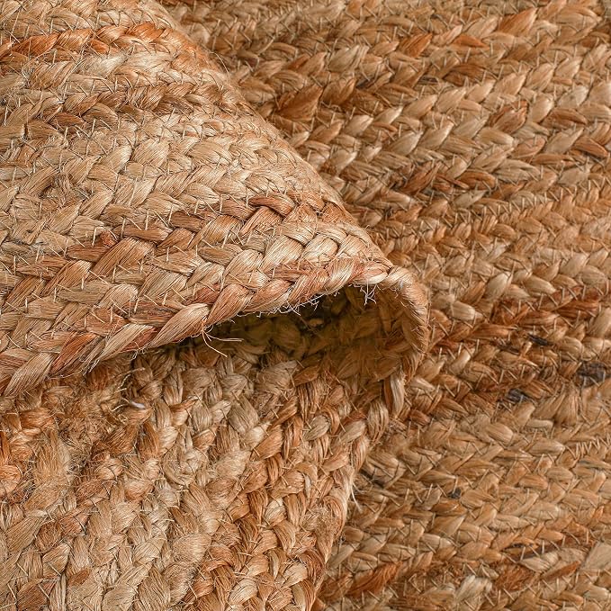 Hausattire Jute Braided Round Rug, 6 ft | 100% natural jute, hand woven - Image 5