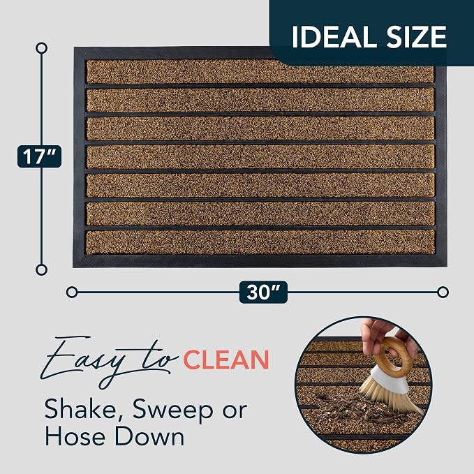 ubdyo Extra Durable Door Mat Outside Entrance | Dirt Trapping, Non-Slip Backing - Image 2
