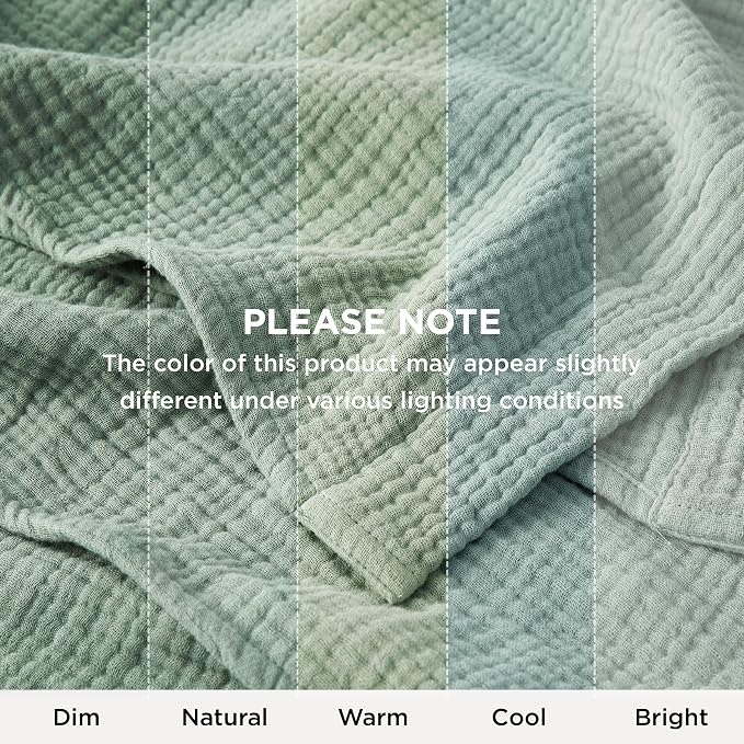 Bedsure 100% Cotton Muslin Blanket King Size - Image 9