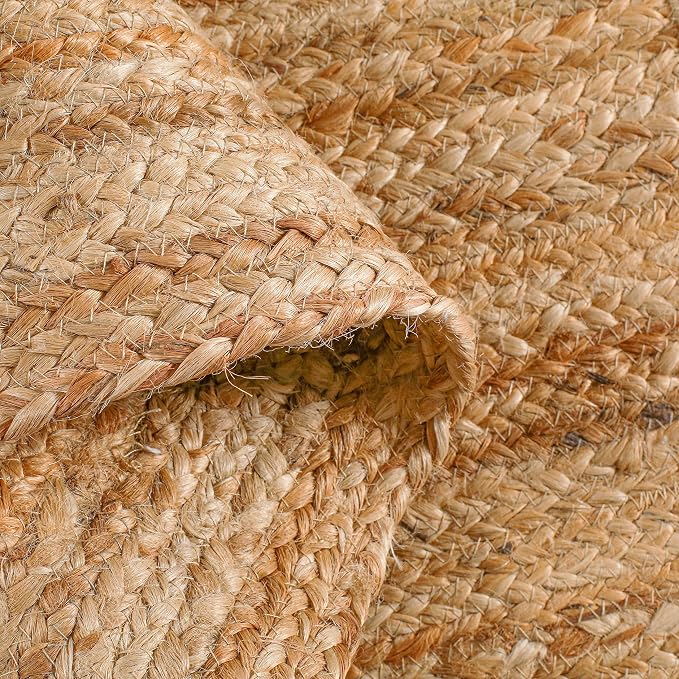Hausattire Jute Braided Area Rug, 2x3 ft | 100% natural jute, hand woven - Image 5