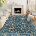 DUKINO 8x10 Area Rugs, Washable Soft Animal Bedroom Rug Non Slip, Low Pile by DUKINO