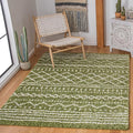 SAFAVIEH Arizona Shag Collection Area Rug - 5'1" Square, Green & Ivory, Moroccan Design, Non-Shedding & Easy Care, 1.6-inch Thick, Ideal for The Living Room, Dining, Bedroom (ASG741X)