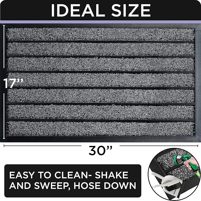Ubdyo Extra Durable Door Mat Outside Entrance | Dirt Trapping, Non-Slip Backing - Image 2