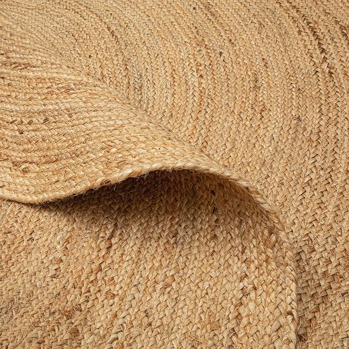 Hausattire Jute Braided Round Rug, 5 ft | 100% natural jute, hand woven - Image 6