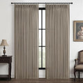 Dark Flax 70 Inch Extra Wide Light Filtering Curtains 120 Inches Long by PleatedDrapes
