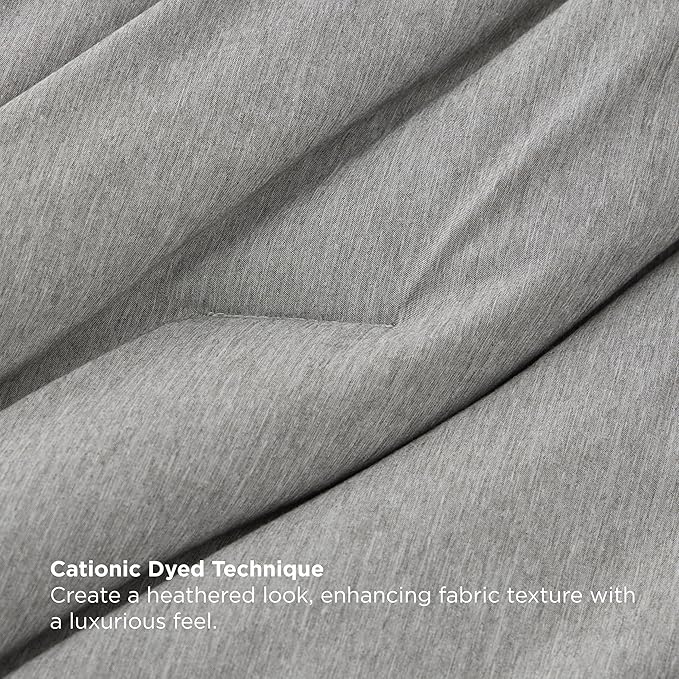 Bedsure Full Comforter Set Dark Grey - Bed in a Bag Full Size Bedding 7 Pieces, Cationic Dyed Bed Set Gift for Family, Dark Grey Soft Bedding for All Seasons Comforter with Sheets, Pillowcases & Shams