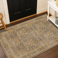 Vintage Brown 3x6 Runner Rugs for Large Entryway, Bedroom Bedside Rug, Laundry by HazoHaus