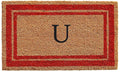 Calloway Mills 153031830U Red Border 18" x 30" Monogram Doormat by Callowaymills
