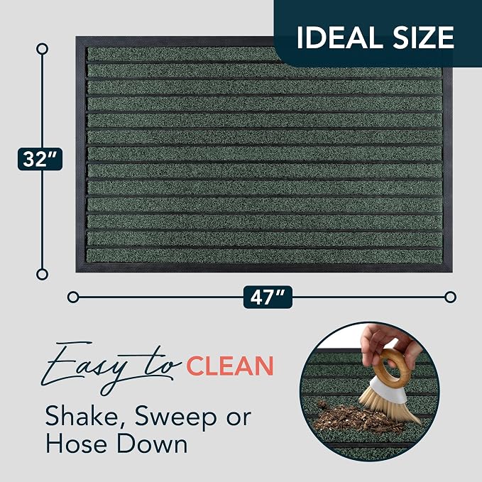 ubdyo Extra Durable Door Mat Outside Entrance | Dirt Trapping, Non-Slip Backing - Image 2