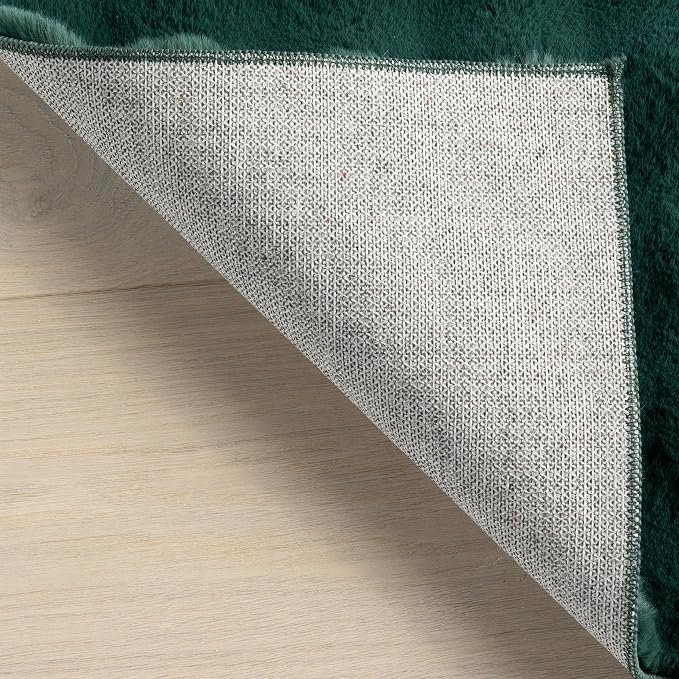 nuLOOM Jeni Hunter Green Checkered Washable Runner Rug, Hunter Green - Image 3