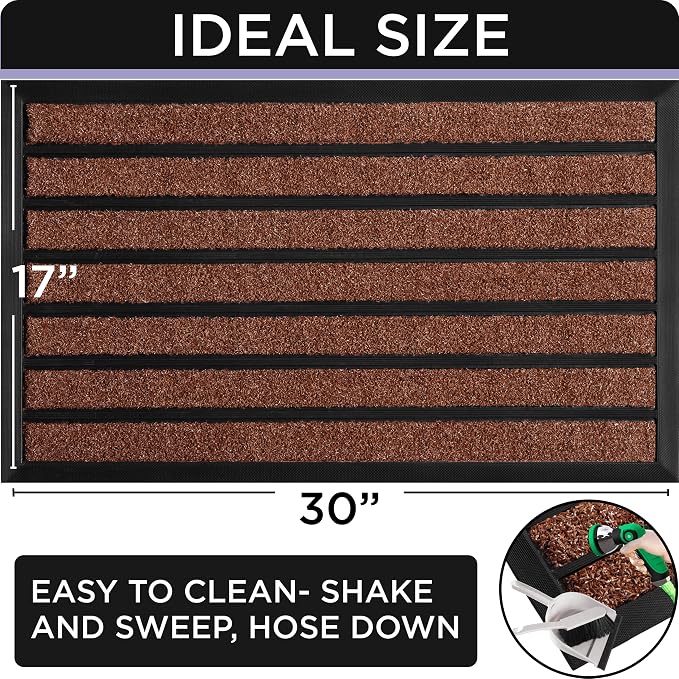 Ubdyo Extra Durable Door Mat Outside Entrance | Dirt Trapping, Non-Slip Backing - Image 2