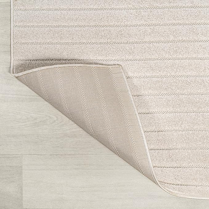 Eyely NCS101A-13 Scandinavian Odense Minimalist Angle Geometric Indoor Rug, Pet Friendly, Non-Shedding, Stain Resistant, Easy-Cleaning, Ivory/Cream, 10 ft. x 13 ft., Indoor/Outdoor, Area Rug