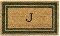 Calloway Mills 153041830J Sage Green Border 18" x 30" Monogram Doormat by Callowaymills