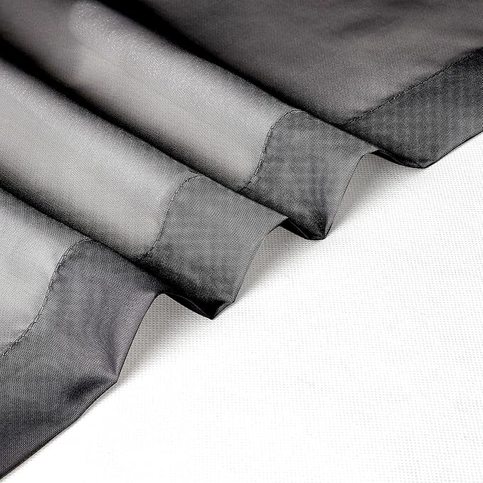 Chyhomenyc Sheer Black Curtains 90 inches Long 2 Panels, Light Filtering Soft - Image 7