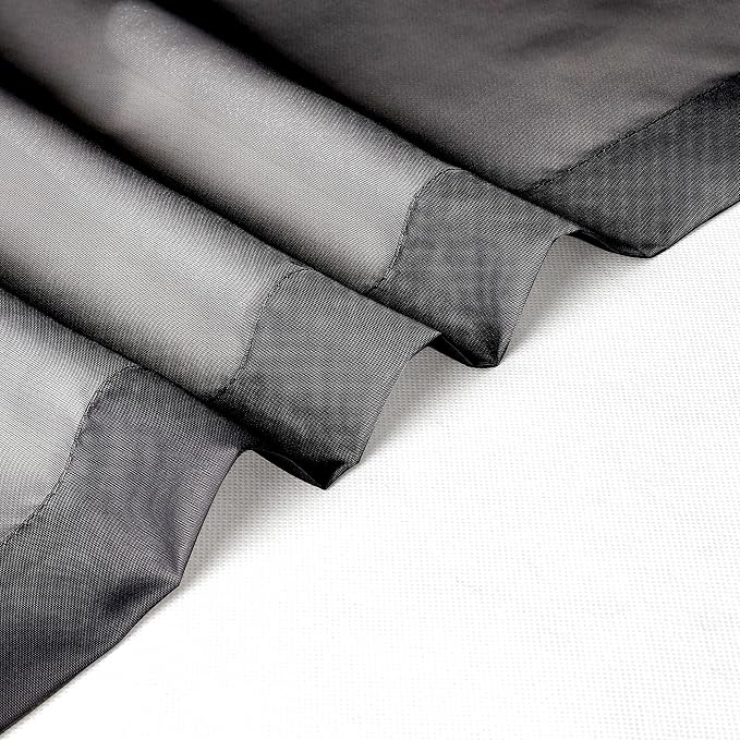 Chyhomenyc Black Sheer Valance for Windows, 2 Pack | Light Filtering Voile Soft - Image 7