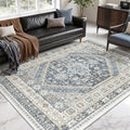 Area Rugs 5x7 Washable Rugs for Living Room, Ultra-Thin Soft Floral Vintage by Restydon