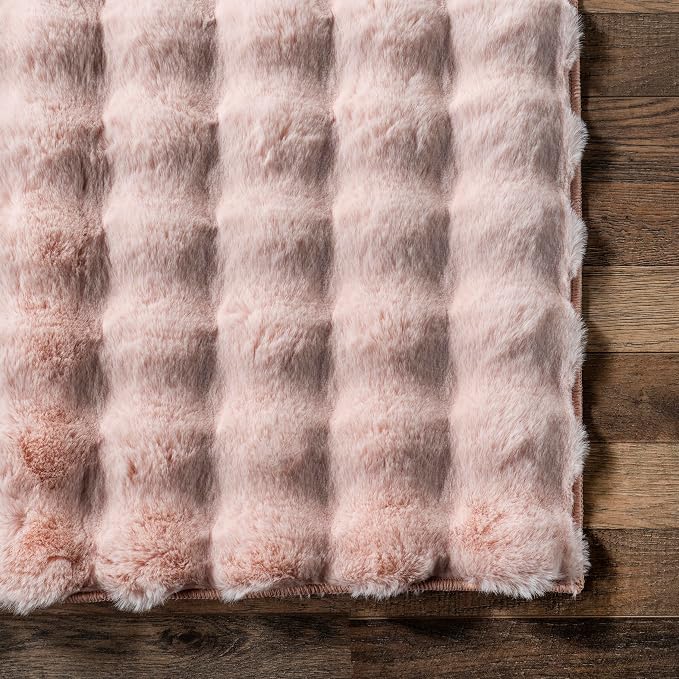 nuLOOM Jeni Blush Checkered Washable Area Rug - Image 7